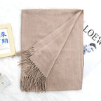 Annual Meeting Warm Cashmere Tassel Scarf - DanaFashionstore