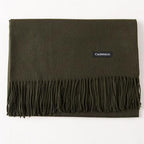 And Winter New Ladies Shawl Monochrome Cashmere Variety Warm Classic Scarf Scarf Scarf - DanaFashionstore