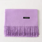 And Winter New Ladies Shawl Monochrome Cashmere Variety Warm Classic Scarf Scarf Scarf - DanaFashionstore