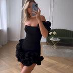 Women's Ruffled Bud Waist Dress 2026 - Feminine Fitted Dress - DanaFashionstore