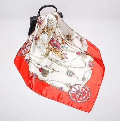 Digital Printed Square Silk Scarf - DanaFashionstore