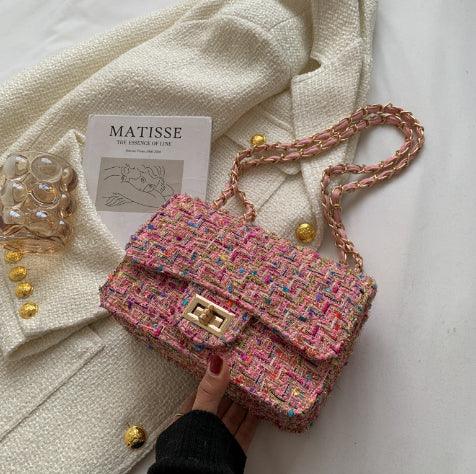 Autumn and winter new women's bag wild small square bag Japan and South Korea fashion lock chain bag shoulder slung - DanaFashionstore