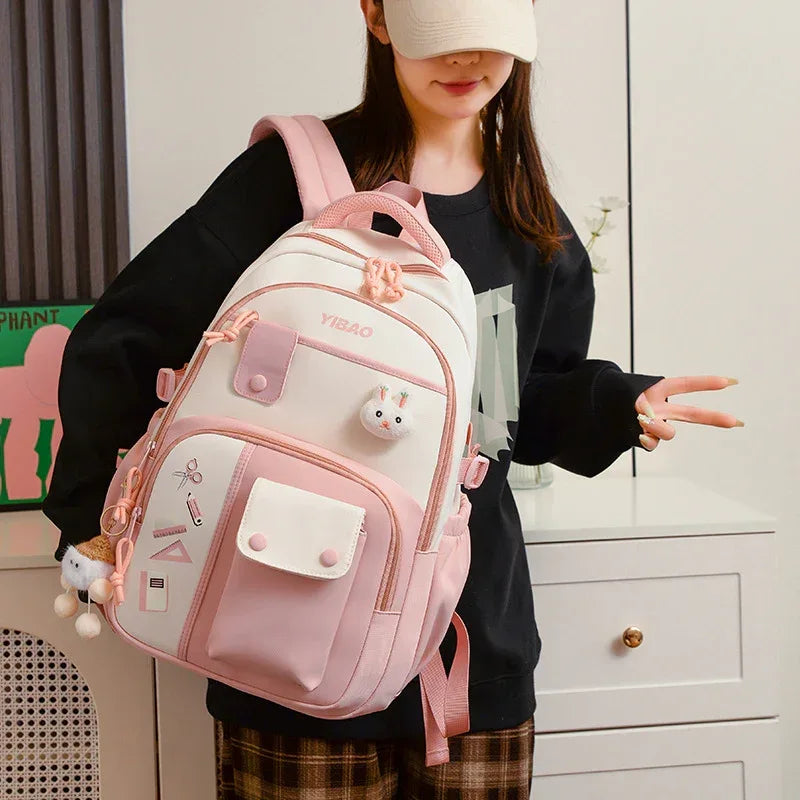 Large Capacity Fashion Color Contrast Stitching Korean Style Western Style Casual Bag - DanaFashionstore