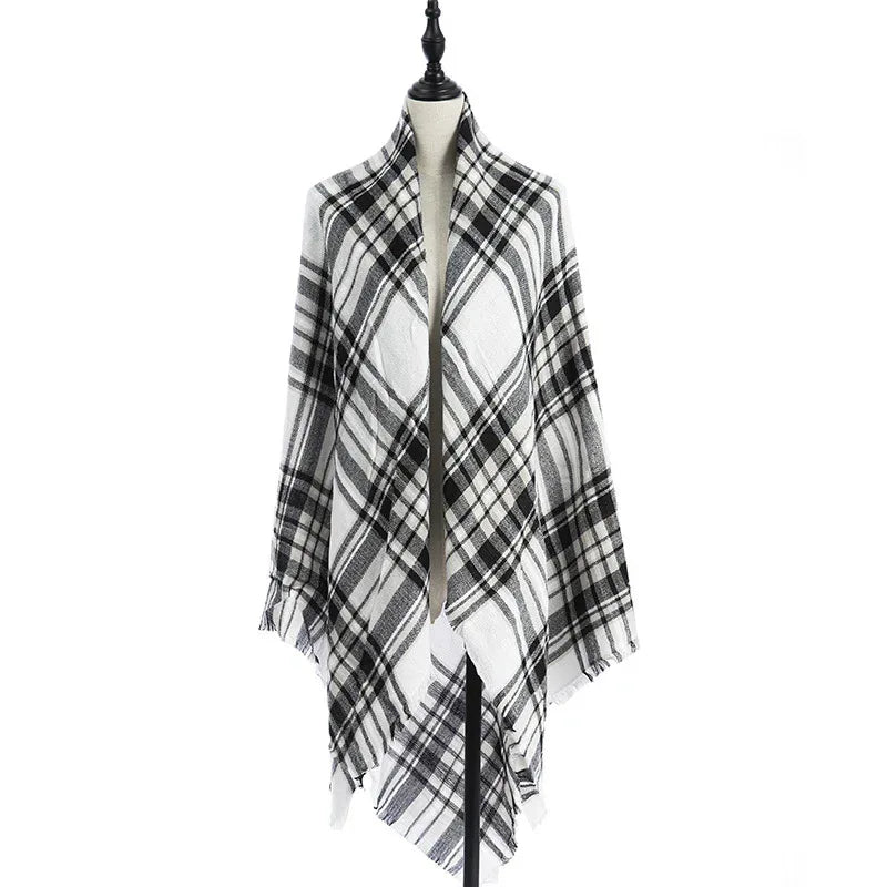 Women's Cashmere-like Plus-sized Double-sided Qicaigei Scarf Shawl - DanaFashionstore