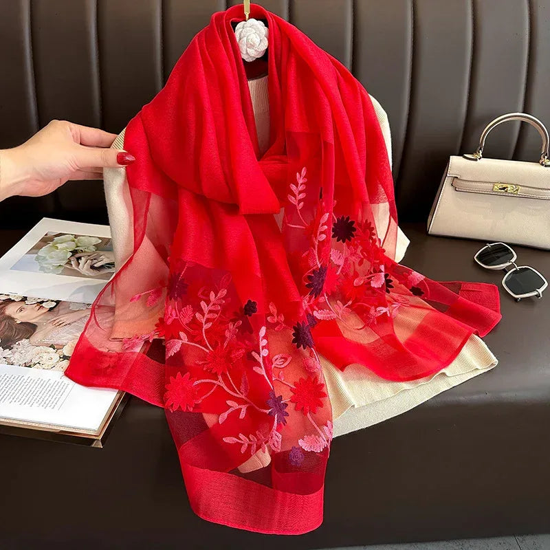 Elegant All-match Embroidered Summer Sunscreen Scarf - DanaFashionstore