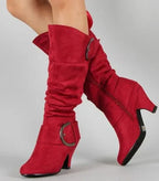 Belt buckle mid boots - DanaFashionstore
