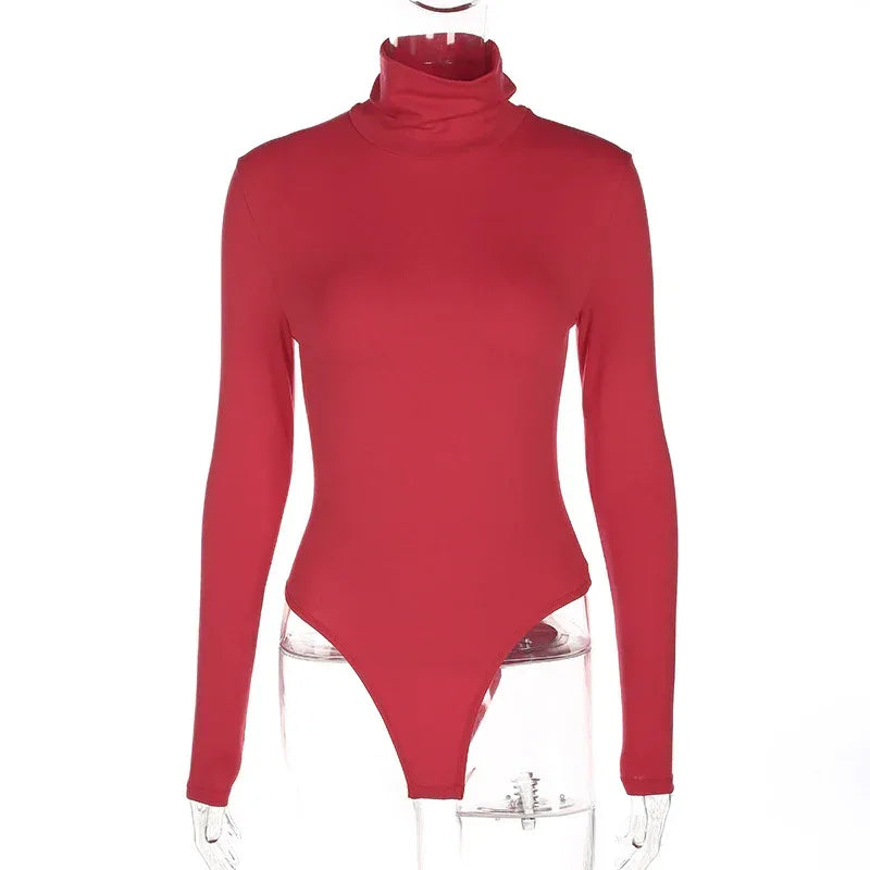 Slim-Fit High-Neck Jumpsuit 2026 - Base Layer Bodysuit - DanaFashionstore