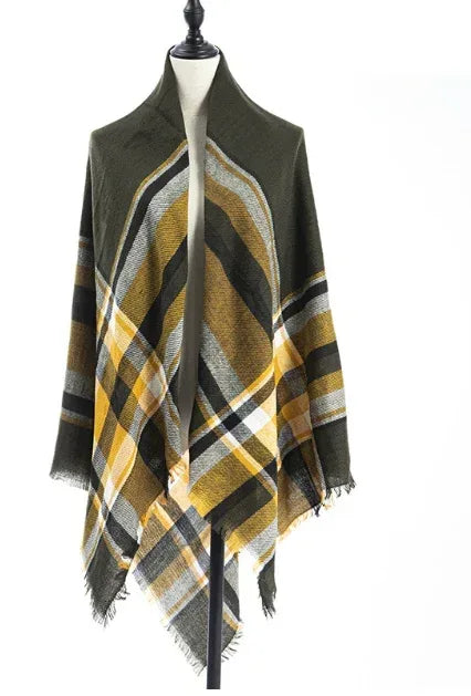 Women's Cashmere-like Plus-sized Double-sided Qicaigei Scarf Shawl - DanaFashionstore
