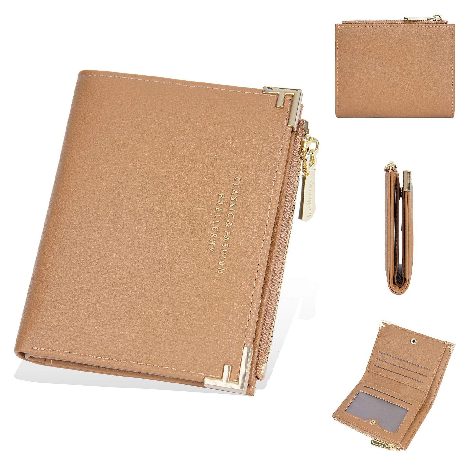 Women's Wallet Short Multiple Card Slots Zipper Bag Coin Purse - Dana Fashion