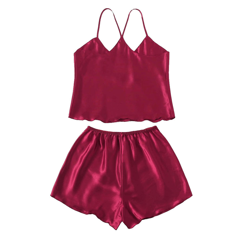 Home Sexy Female Nightgown Two-piece Thin Pajamas Can Be Worn At Home - Dana Fashion