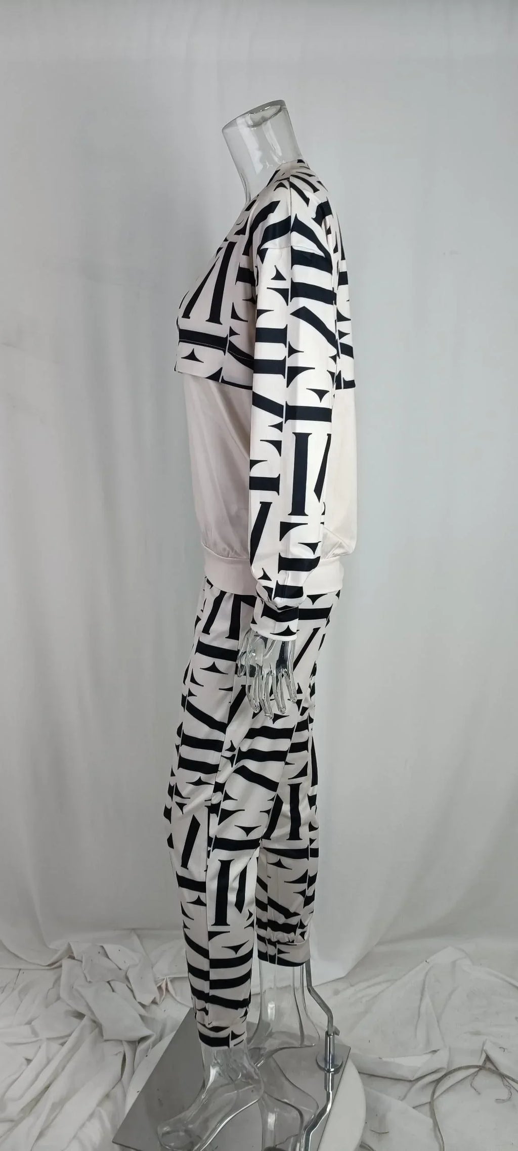 Women's Printed Long Sleeve Street Slim Fit Fashion Casual Suit - DanaFashionstore