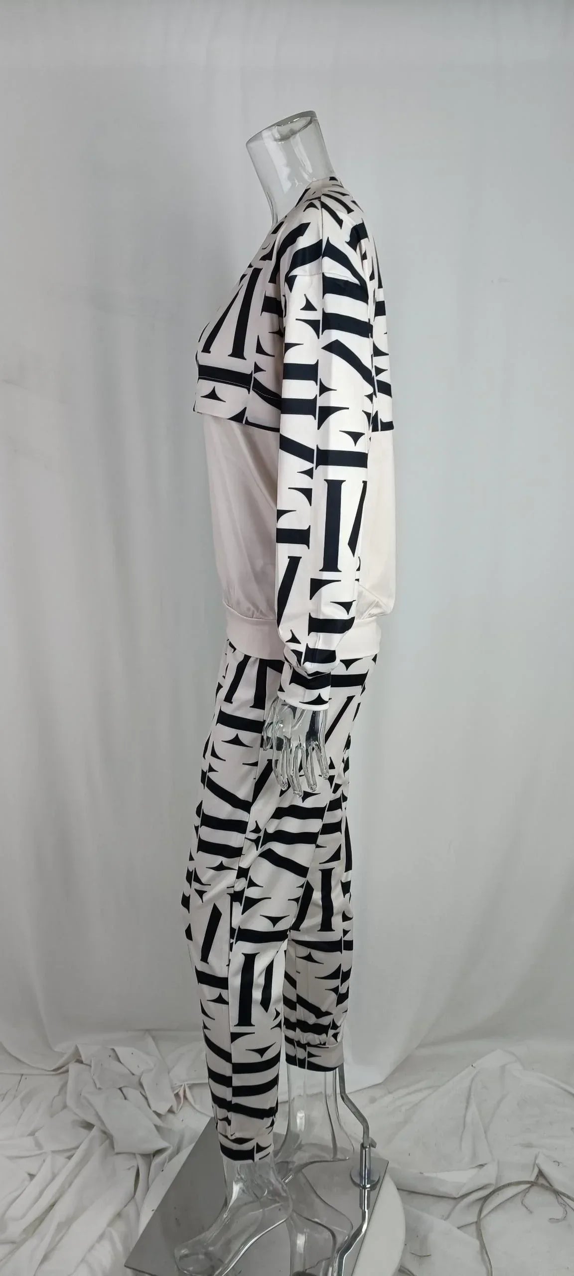 Women's Printed Long Sleeve Street Slim Fit Fashion Casual Suit - DanaFashionstore