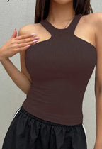 Solid Color Halter Top For Women - DanaFashionstore