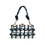 French Sweet Shiny Rhinestone Banquet Small Square Bag - DanaFashionstore