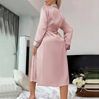 Emulation Silk Nightgown 2026 - Ice Silk Thin Bathrobe - DanaFashionstore
