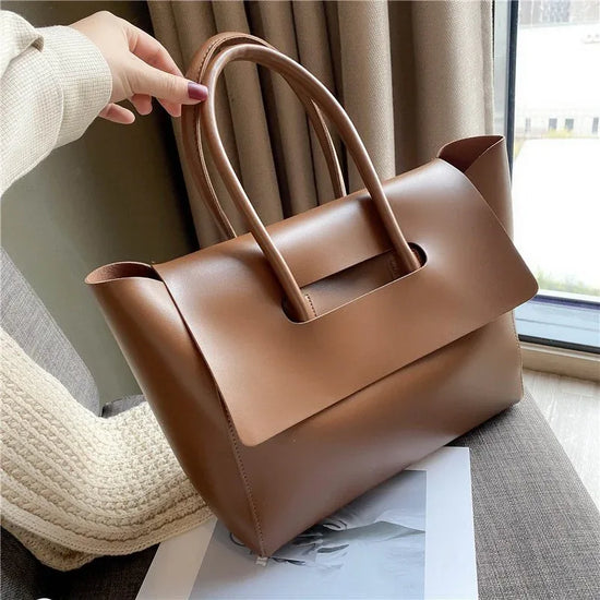 Fashion Women Shoulder Bags Large Capacity Handbags Simple Retro Tote Bags Solid Color Famous Brand High Quality Bags - DanaFashionstore