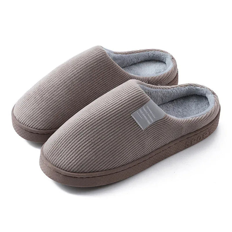 Indoor Corduroy Shoes Warm Plush Home Slipper Anti Slip Floor Bedroom Shoes Autumn Winter - DanaFashionstore