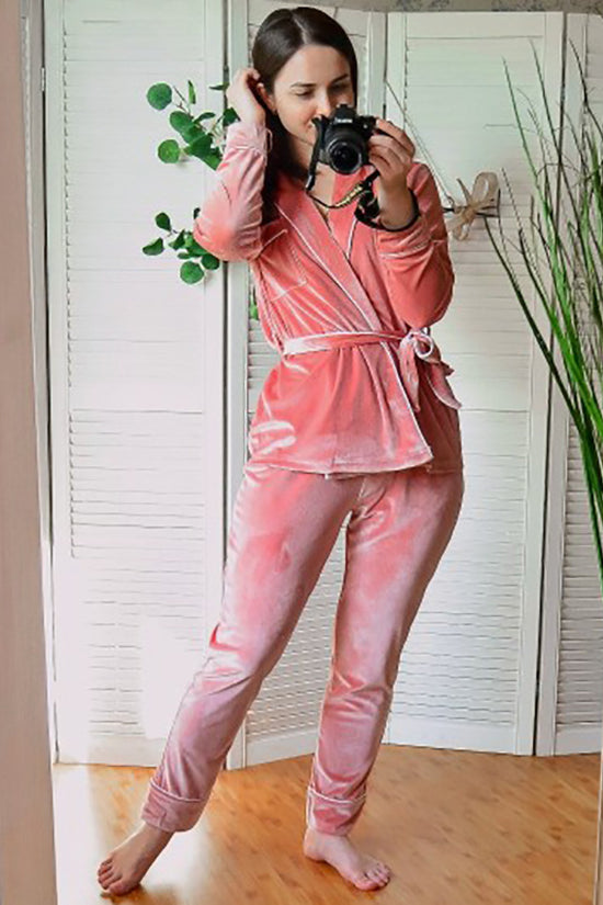 Ladies Homewear Long Sleeve Nightgown Set - Dana Fashion