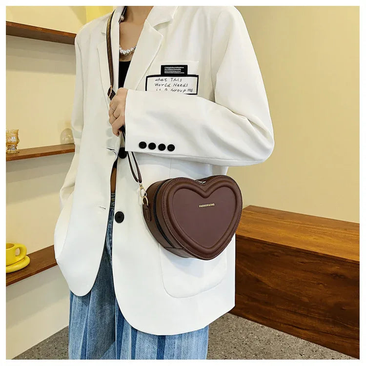 Fashion Heart Shaped Shoulder Messenger Bag - DanaFashionstore