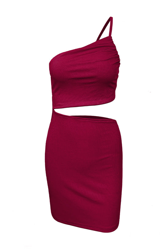 Design Sense Niche Shoulder Drawstring Dress Women