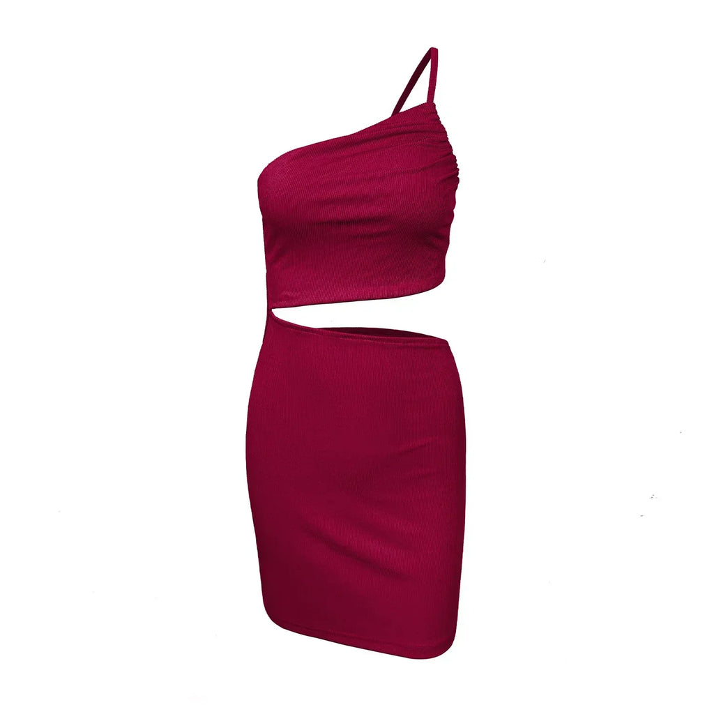 Design Sense Niche Shoulder Drawstring Dress Women - DanaFashionstore
