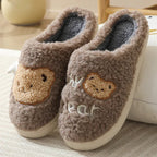 Bear Slippers Winter Warm House Shoes For Women Couple - DanaFashionstore