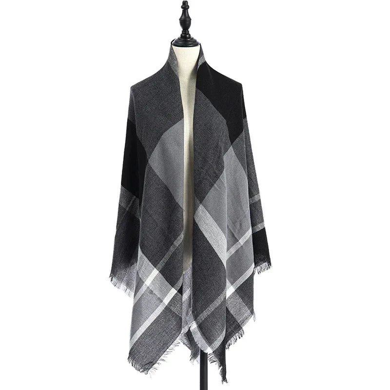 Women's Cashmere-like Plus-sized Double-sided Qicaigei Scarf Shawl - DanaFashionstore