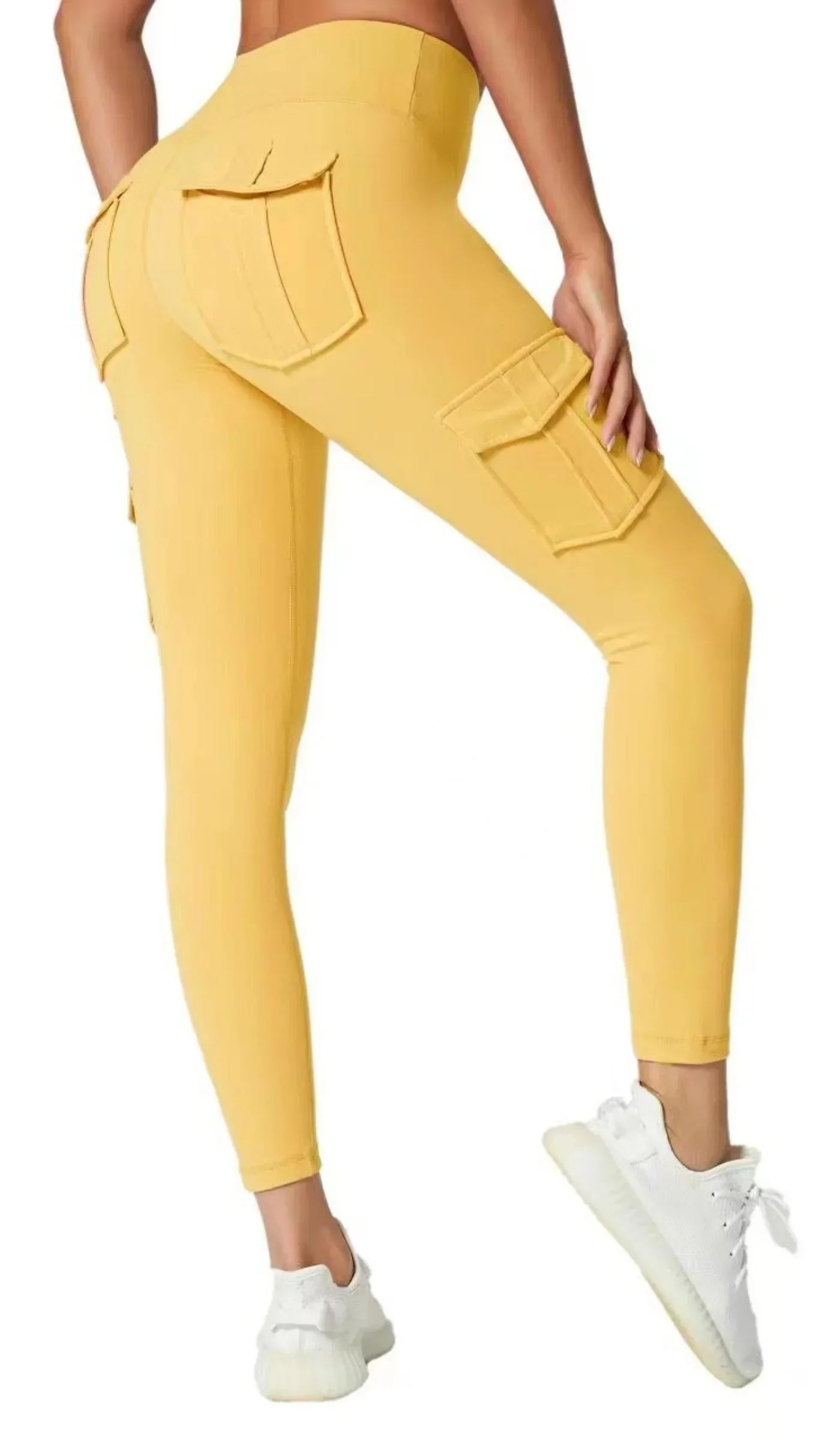 Multi-pocket pants women overalls stitching tight-fitting sports running fitness yoga pants - DanaFashionstore