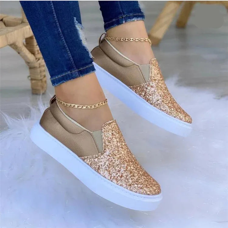 Women's Thick Sole Casual Sequin Shoes - DanaFashionstore