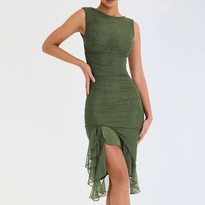 Summer Slim Skinny Sleeveless Dress For Women Fashion Party Club Dresses - DanaFashionstore