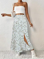 Women's Fashionable With Side-slit Printed Skirt - DanaFashionstore