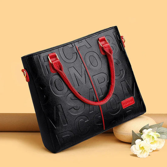 Women's Large Capacity Leather Printing Shoulder Bag - DanaFashionstore
