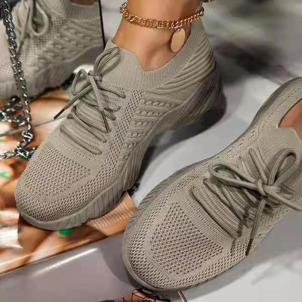 Women's Sneaker Thick Bottom Solid Color Dad Shoes - DanaFashionstore