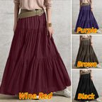 New Ladies Ruffle Casual Pleated Vintage Skirt