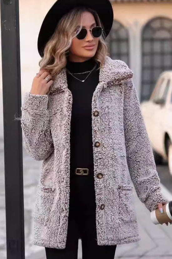 Casual Loose Cardigan Cotton-padded Jacket For Women