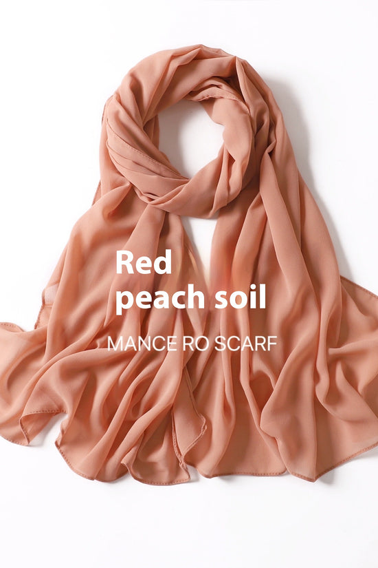 Pure Color Pearl Chiffon Scarf Headcloth Veil Chiffon Scarf