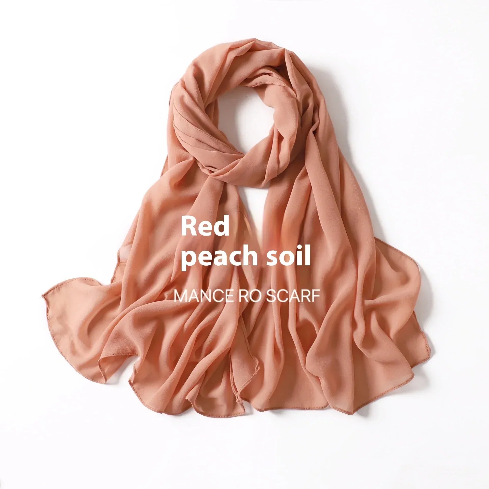 Pure Color Pearl Chiffon Scarf Headcloth Veil Chiffon Scarf - DanaFashionstore