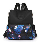 Trendy Printed Oxford Cloth Backpack Female 2024 New Cow Anti-theft Large Capacity Leisure - DanaFashionstore