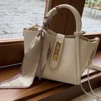 Litchi Pattern Soft Leather Portable Tote Bag - DanaFashionstore