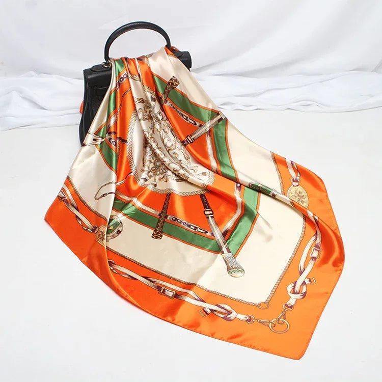 Digital Printed Square Silk Scarf - DanaFashionstore