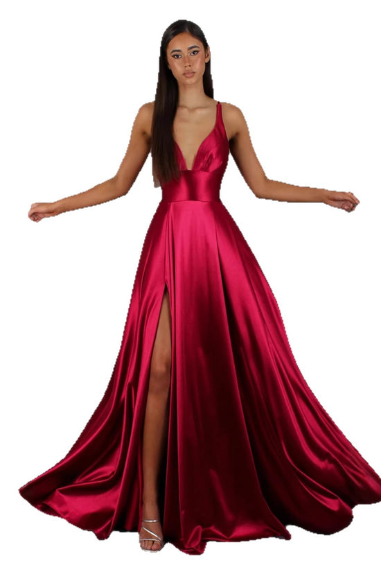 Women's Strap Solid Color V-Neck Dress