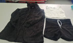 3pcs Womens Clothing Long Sleeve Crop Tank Top And Drawstring Shorts Pajama Set - DanaFashionstore