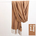 Pure Color Warm Keeping Scarf All-match Cashmere Shawl - DanaFashionstore