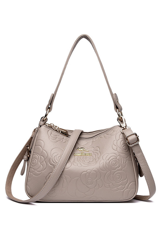 Soft Leather Textured Ethnic Style Simple Versatile Large Capacity Shoulder Messenger Bag - Dana Fashion