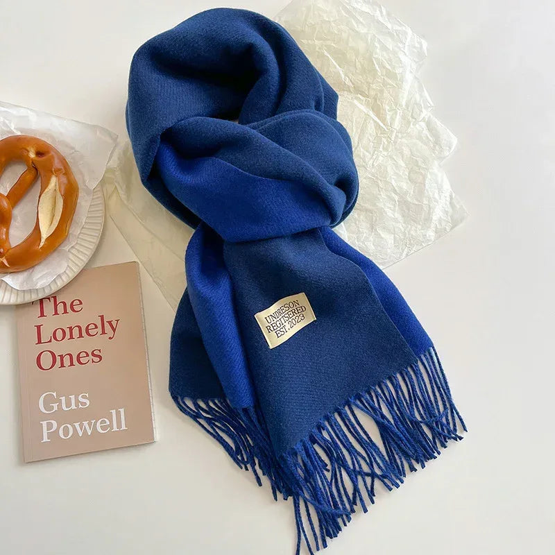 Double-sided Artificial Cashmere Scarf Women's Winter Warm Couple - DanaFashionstore