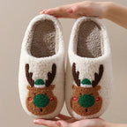 Christmas Shoes Winter Home Slippers Elk Soft Cozy Bedroom Slipper Slip On House Shoes - DanaFashionstore