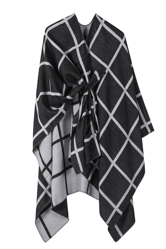 Women's Fashion Gingham Check Warm Scarf