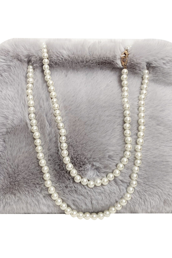 Women's Fashion Plush Pearl Shoulder Bag - Dana Fashion