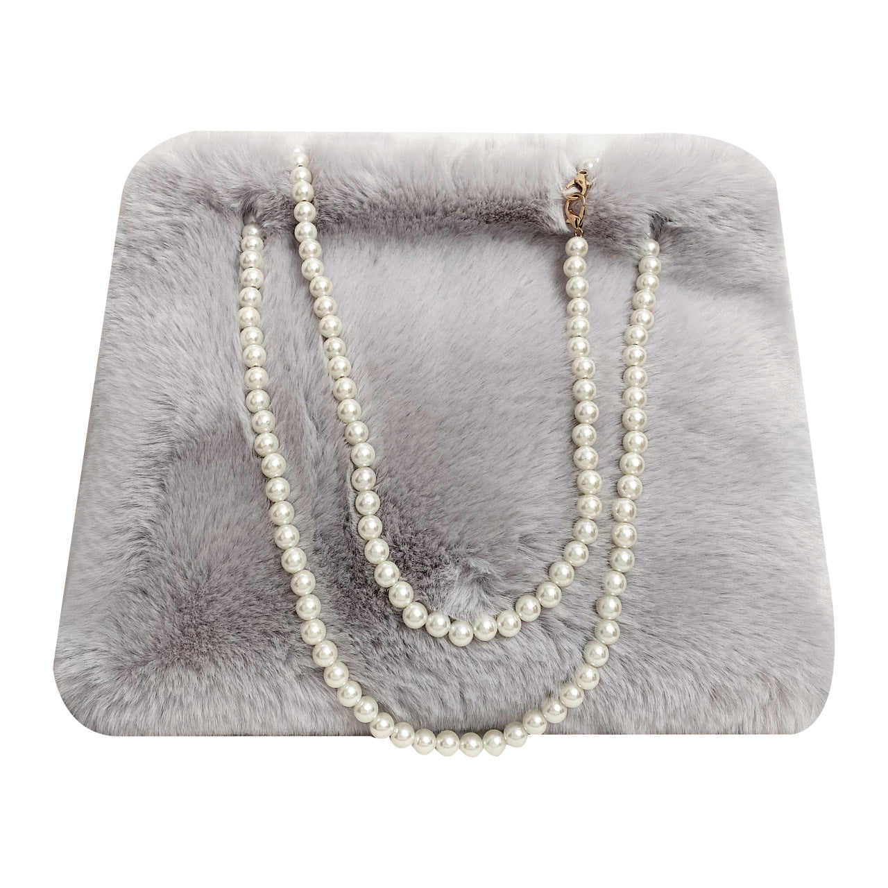 Women's Fashion Plush Pearl Shoulder Bag - Dana Fashion