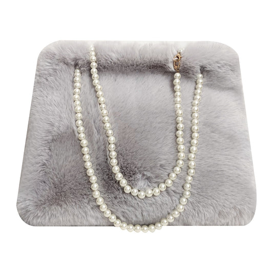 Women's Fashion Plush Pearl Shoulder Bag - Dana Fashion